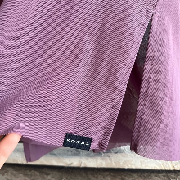 Koral Zyra Power Mesh Tank in Black Plum - Picture 3 of 13